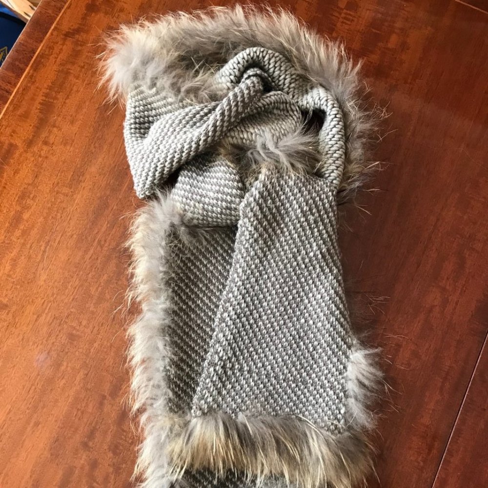 Fur Trimmed Scarf